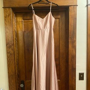 Show me your Mumu Faith Rose Gold Luxe Satin Bridesmaid dress - small